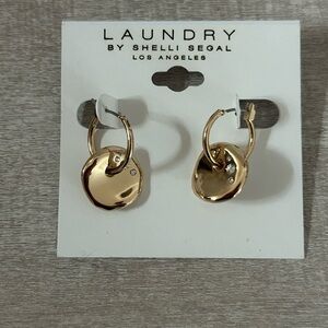Laundry By Shelli Segal Gold Embellished Latch Hook Earrings